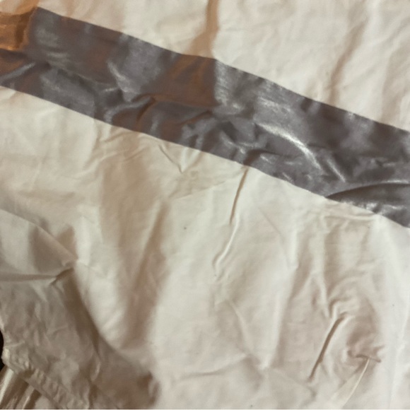 White cotton blouse with silver front - Picture 3 of 5